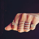 Five Row Twirl Ring