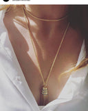 Tassel Champagne Diamond Necklace