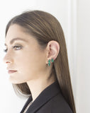 Double Pear Emerald Earring