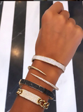 Three Row Black Diamond Bracelet
