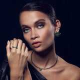 Pear on Pear Emerald Ring (White Gold)