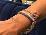 Diamond Bar and Chain Bracelet