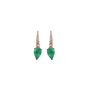 Emerald and Diamond Spike Earring