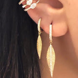 Leaf Hoop Earring