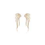White Diamond Angel Wing Earring