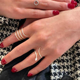 Four Row Twirl Ring
