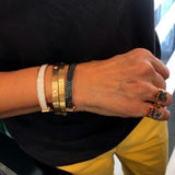 Three Row Black Diamond Bracelet