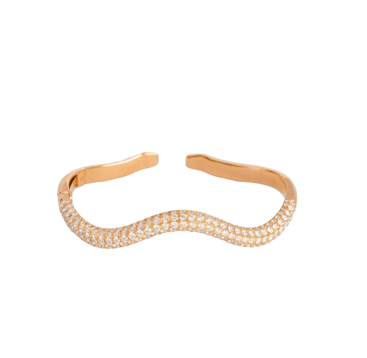 Diamond Pave Wave Bangle