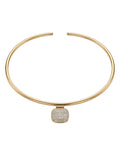 Cleo Collar With Diamond Pave Medallion
