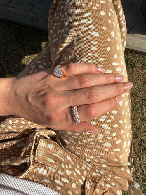 Bombe Diamond Pave Wave Ring
