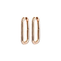 Tala White Diamond Elongated Hoops