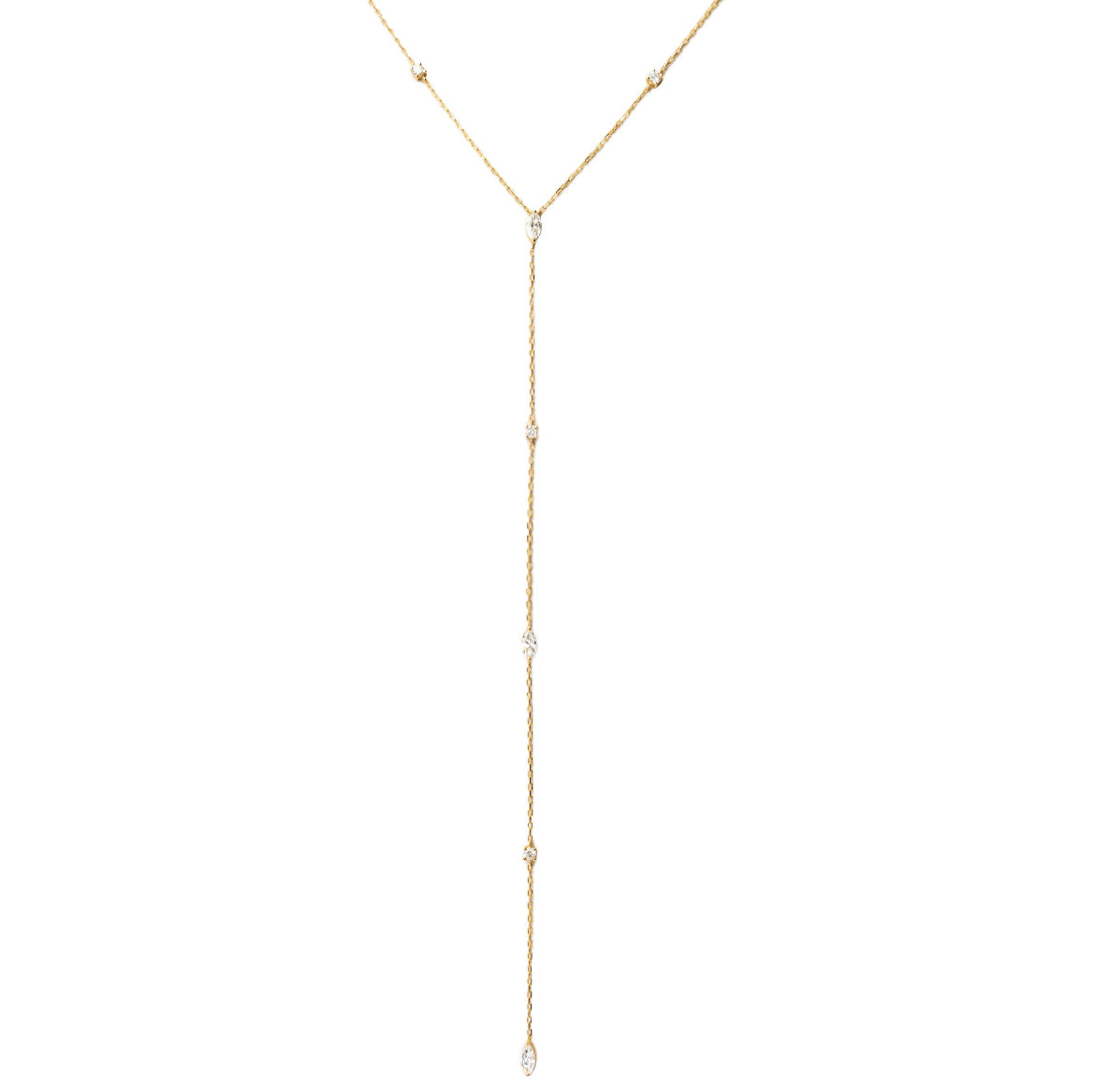THE ALKEMISTRY 18kt Recycled Yellow Gold Nude Shimmer Lariat Necklace -  Farfetch