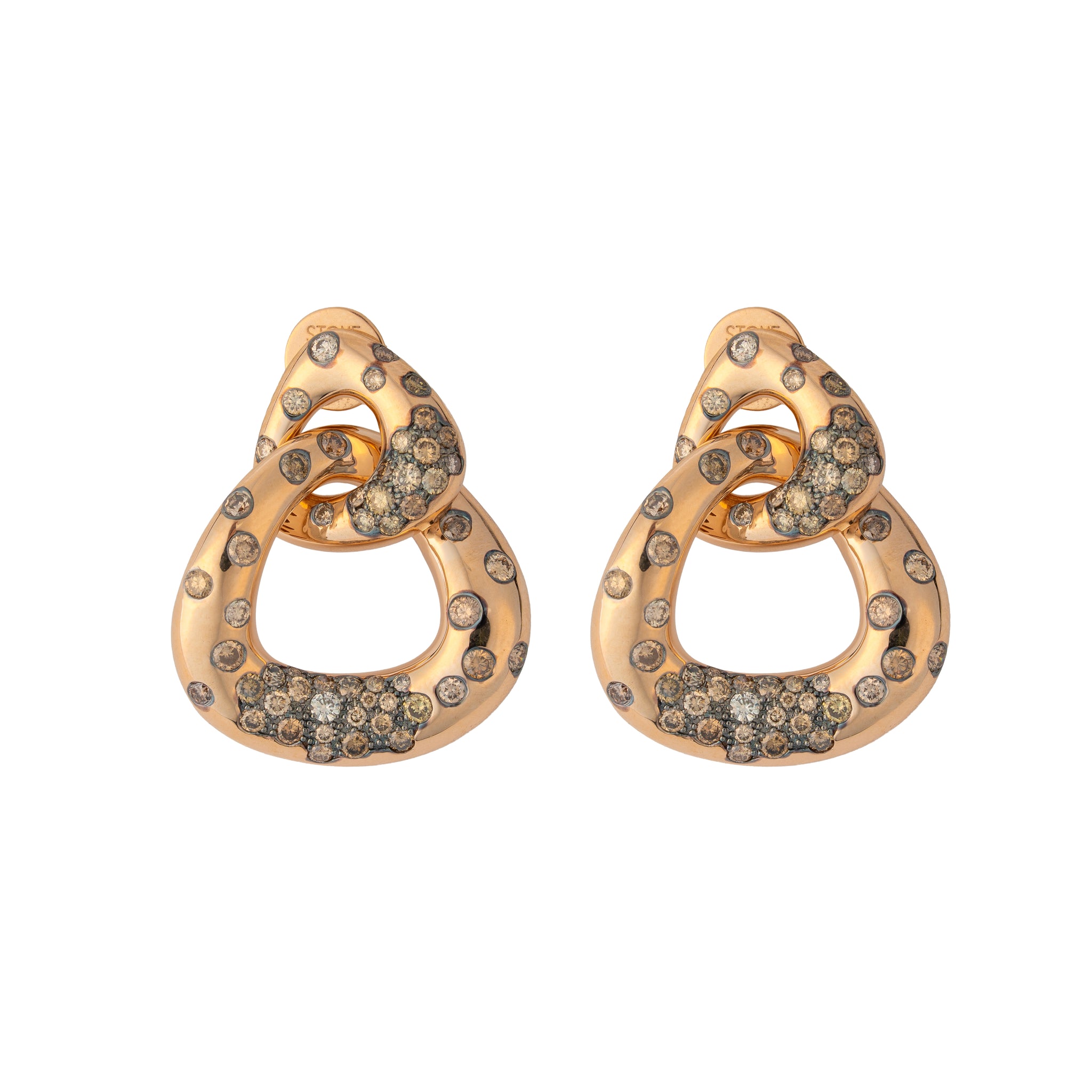 Golden Hour Scattered Brown Diamond Earrings