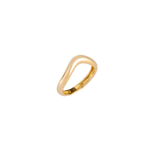 Wave Solid Gold Ring