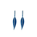 Blue Rhodium Leaf Earrings
