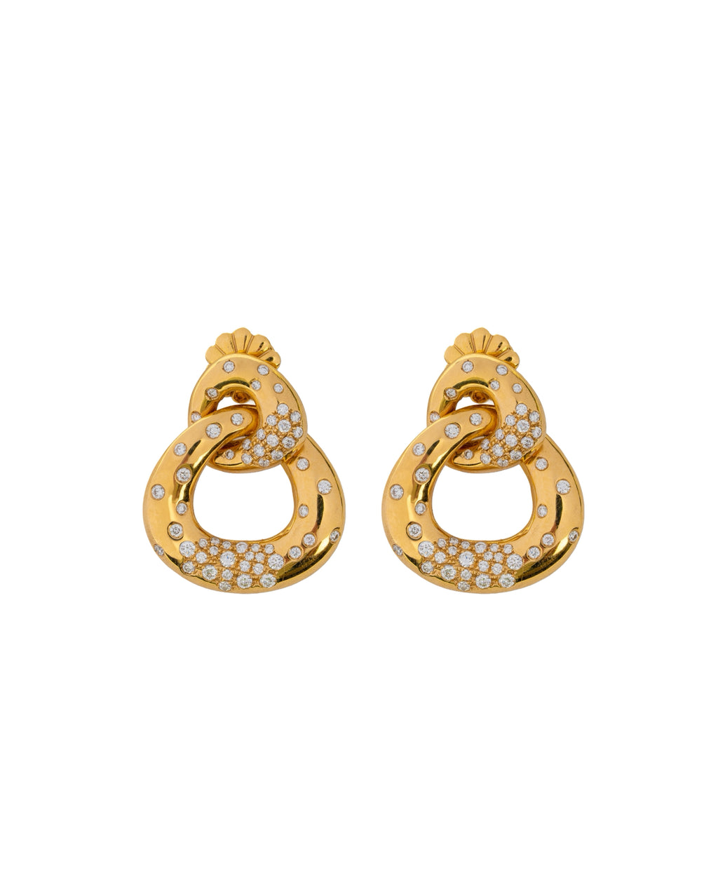Golden Hour Scattered Diamond Earrings