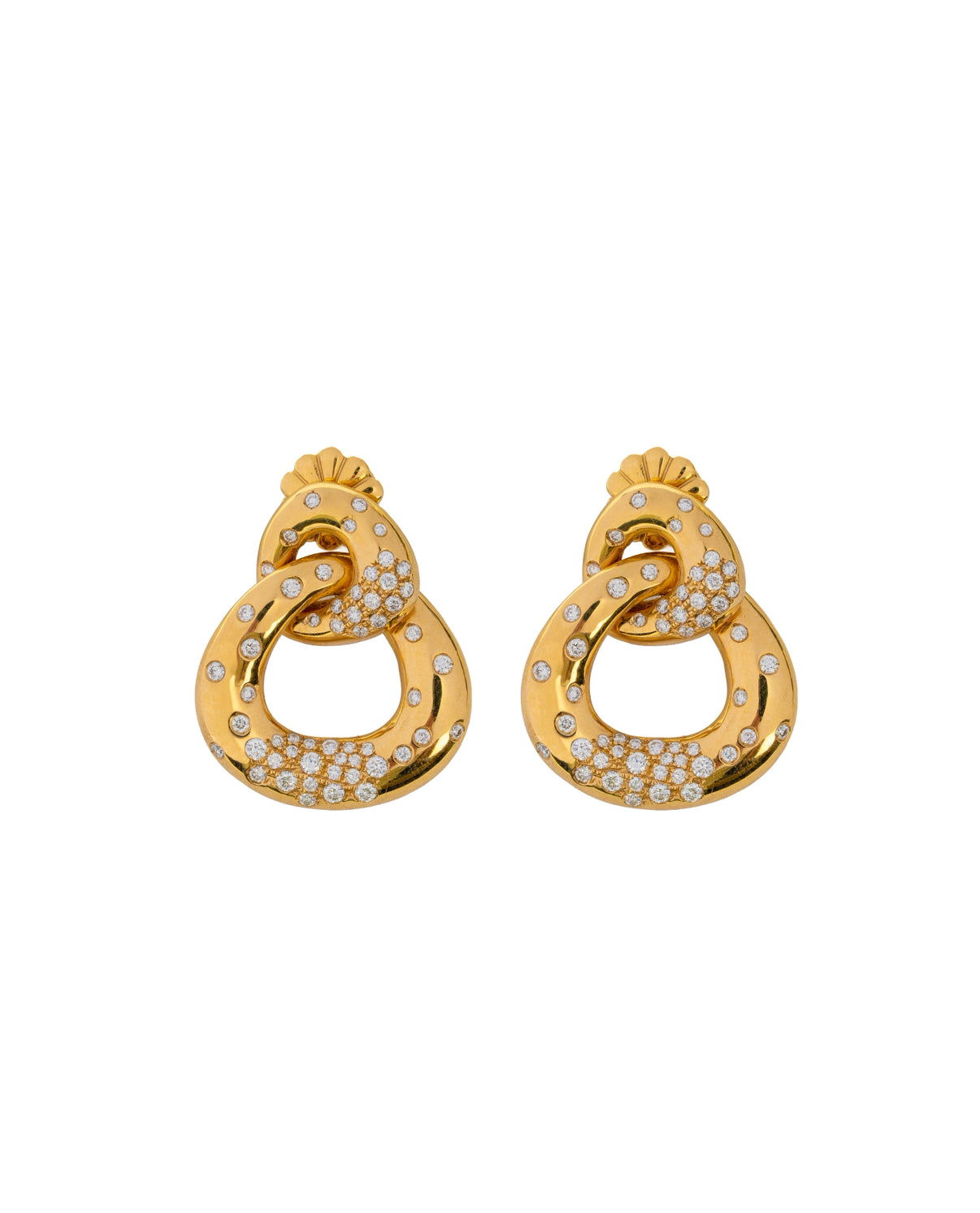Golden Hour Scattered Diamond Earrings
