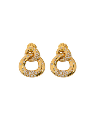 Golden Hour Scattered Diamond Earrings