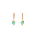 Opal Droplet Pear Hoop