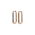 Tala Brown Diamond Elongated Hoops