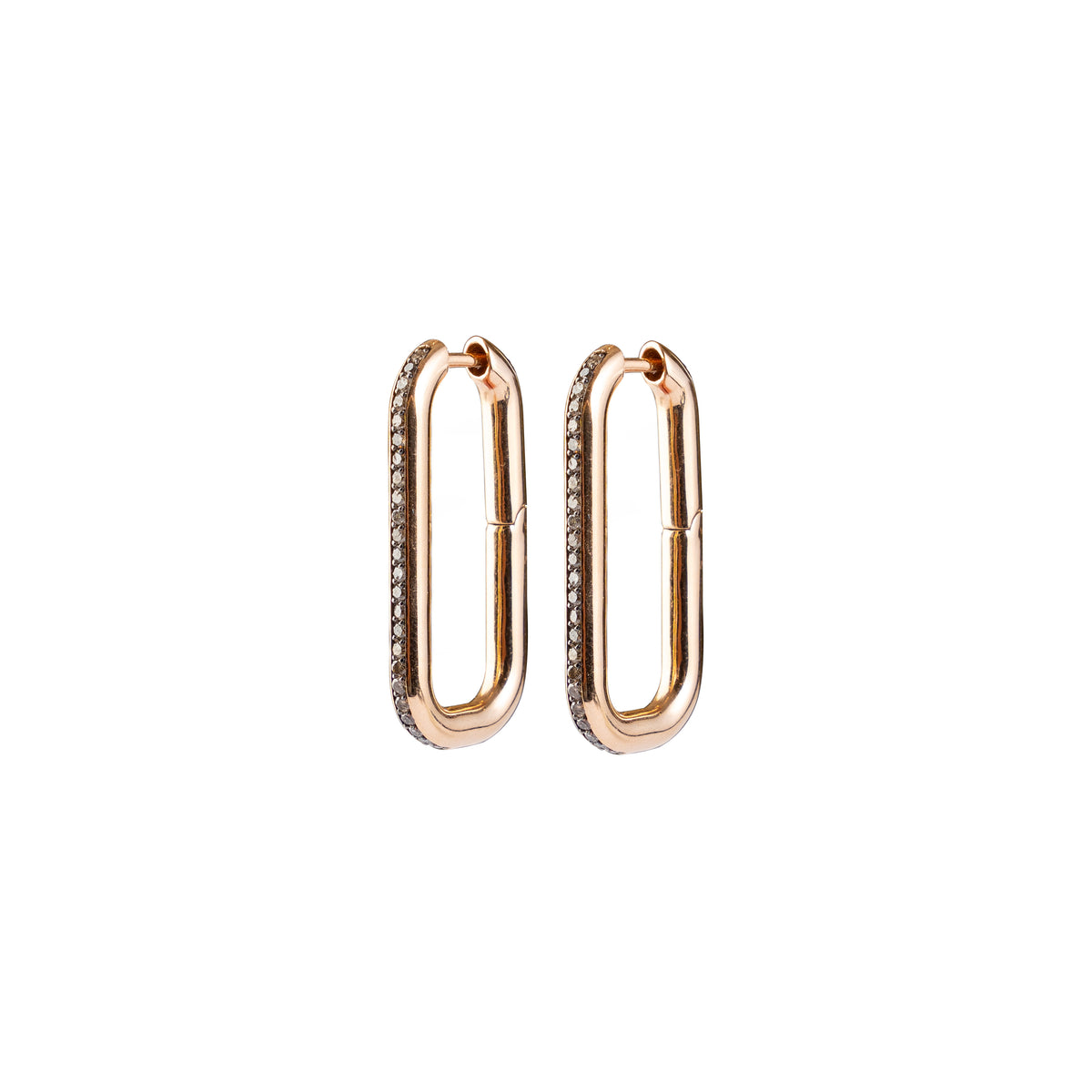 Tala Brown Diamond Elongated Hoops