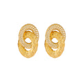 Hammered Gold Infinity Earrings