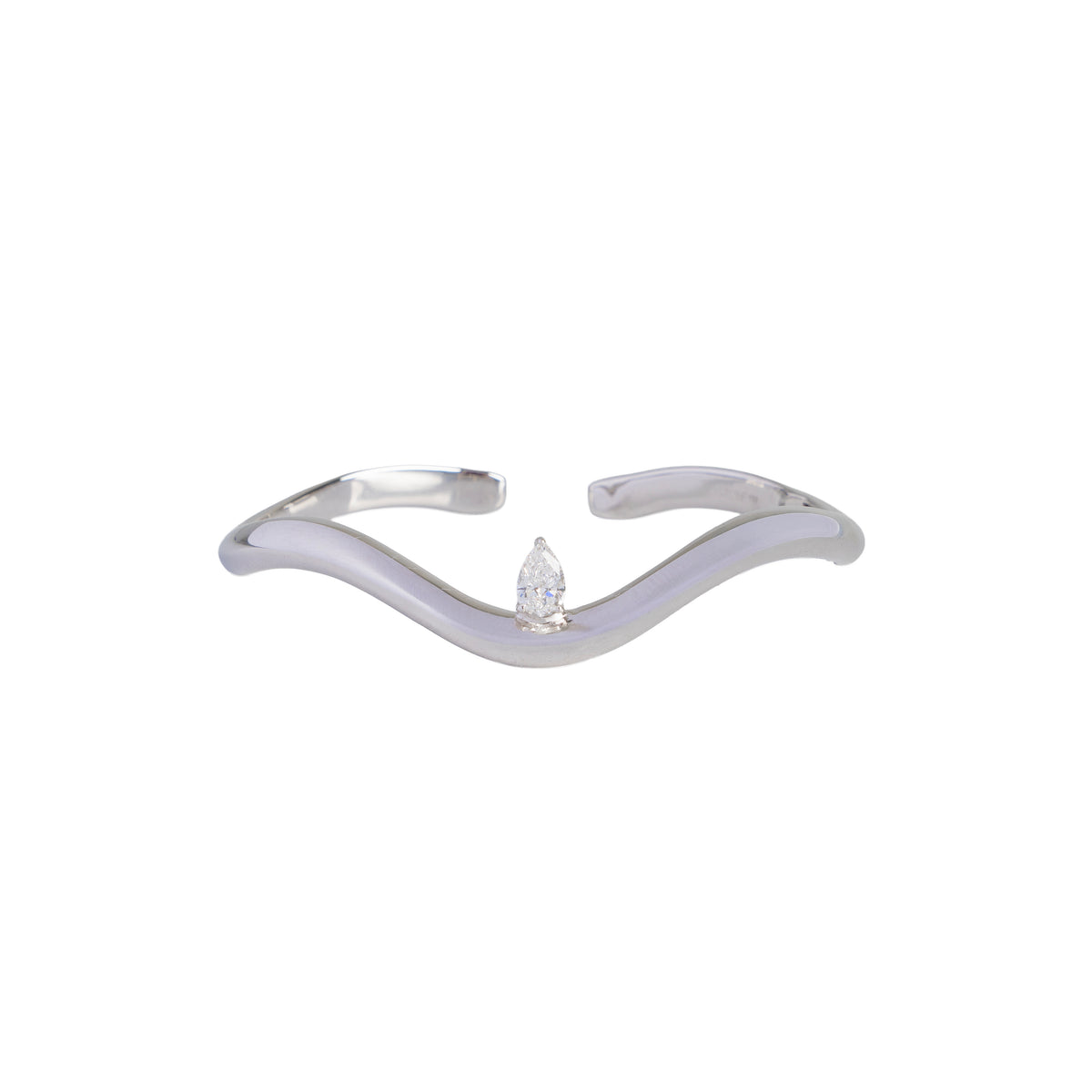 Wave Bangle - Diamond Pear