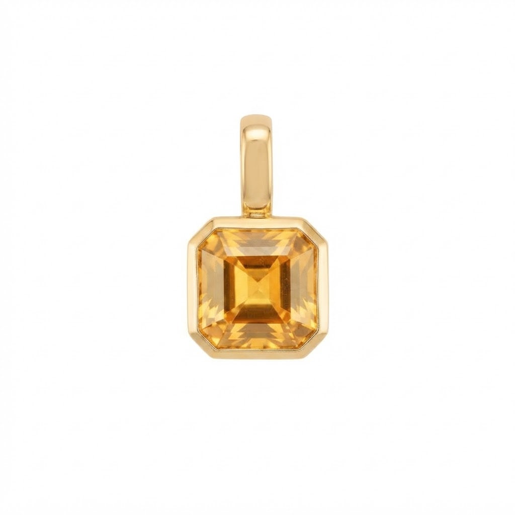 Citrine Ascher Bezel Charm