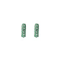 Inverted Diamond Mini Hoops - Green Rhodium