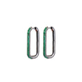 Emerald Pave Hoops