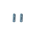 Inverted Diamond Mini Hoops - Blue Rhodium
