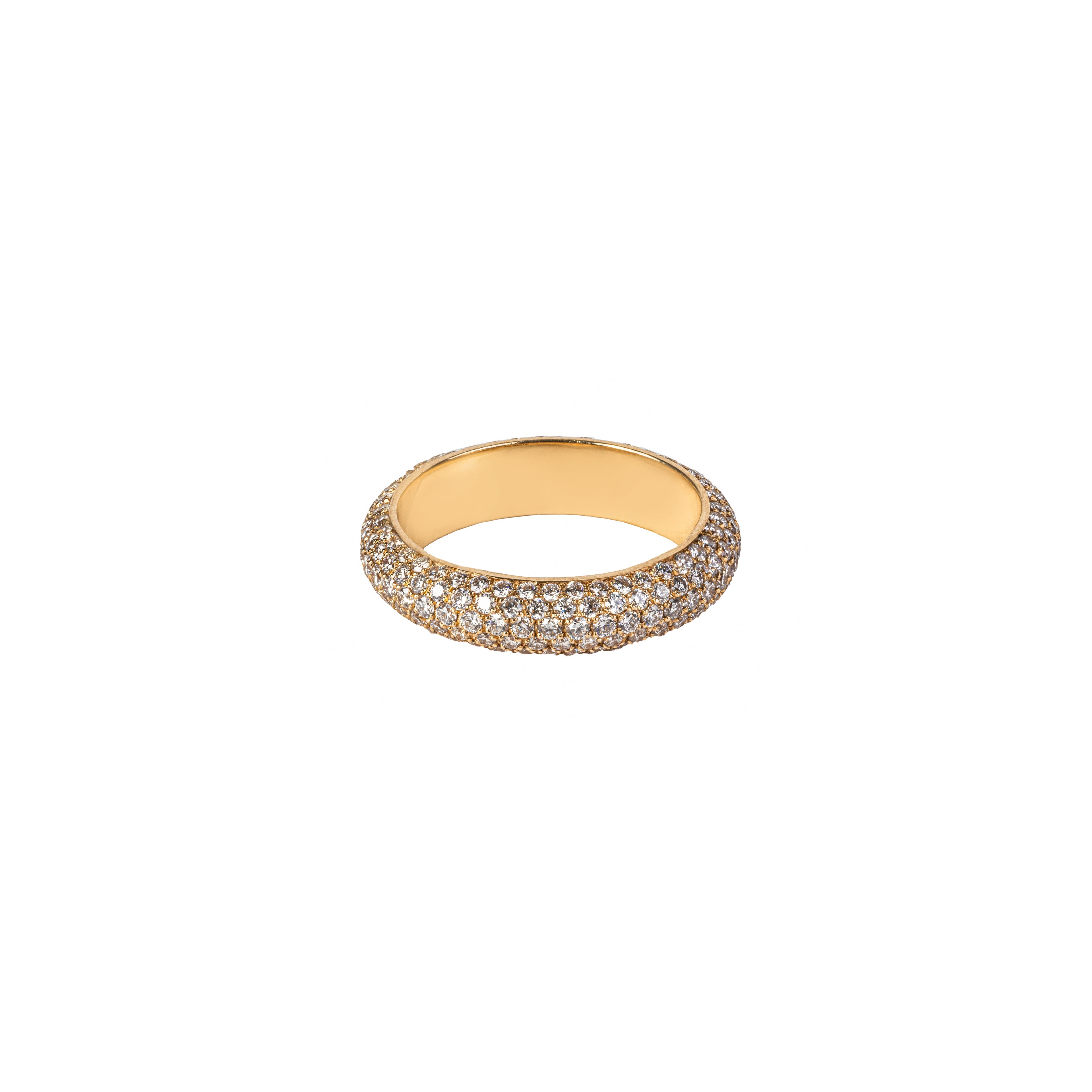 Thin Brown Dome Diamond Ring