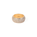 Seven Row White Diamond Dome Ring