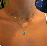 Opal and Diamond Chain Necklace