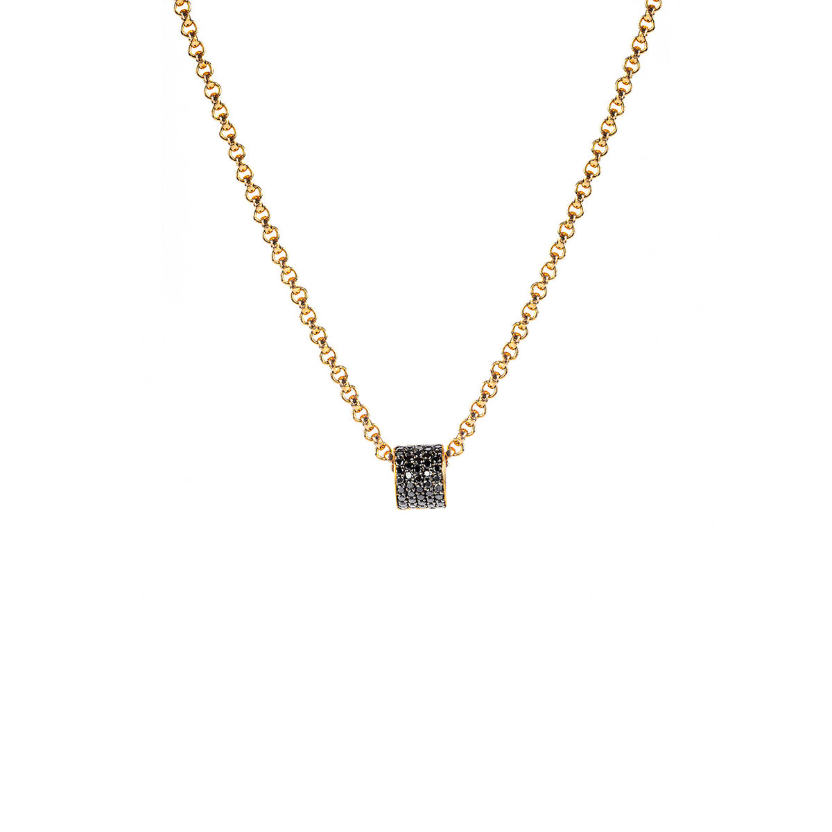 Revolve Roundel Black Diamond Pendant