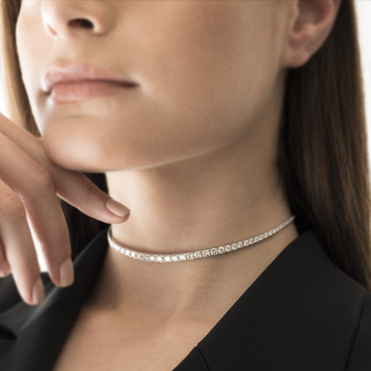 Graduating Diamonds Choker – STONE FINE JEWELRY