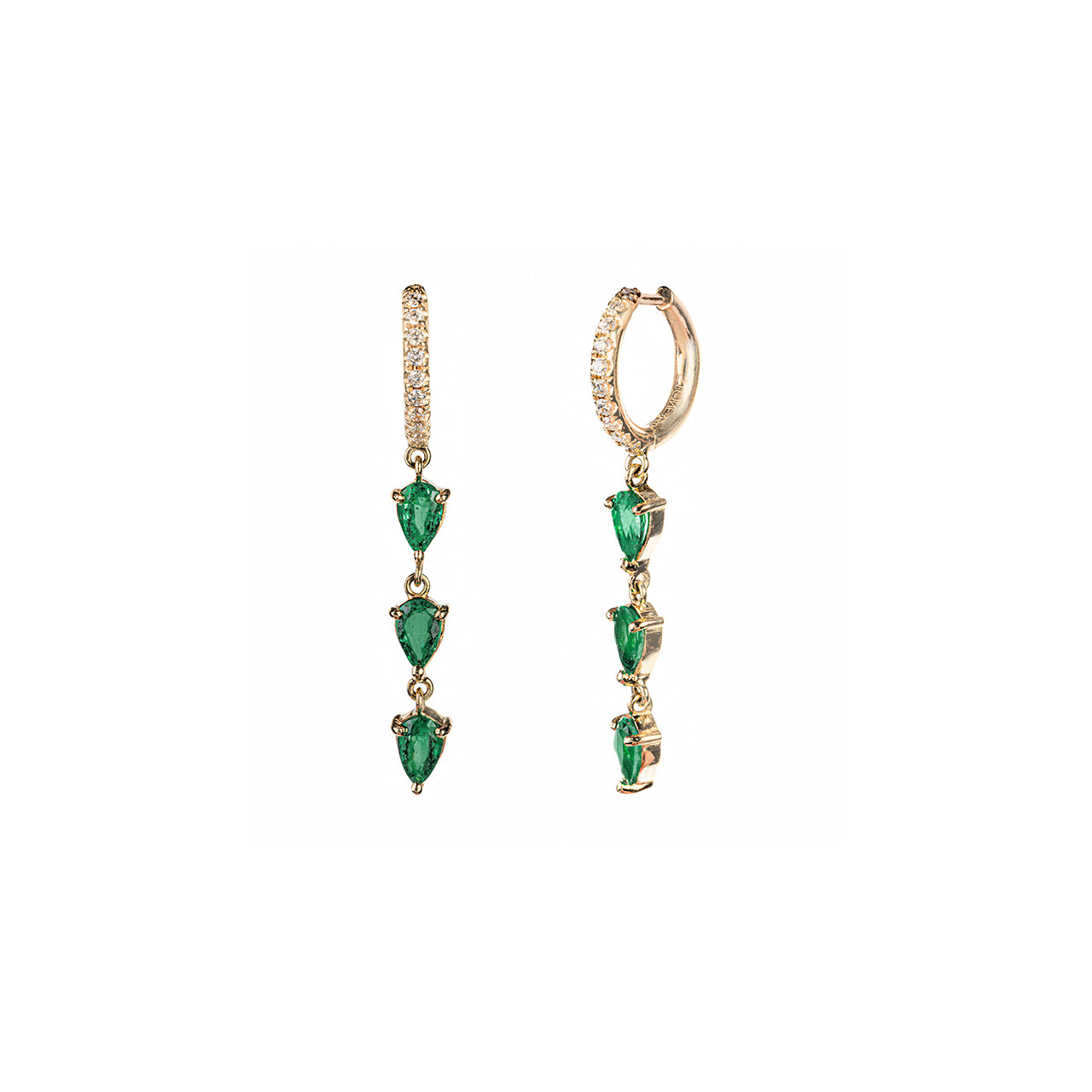 Emerald Droplets Hoop