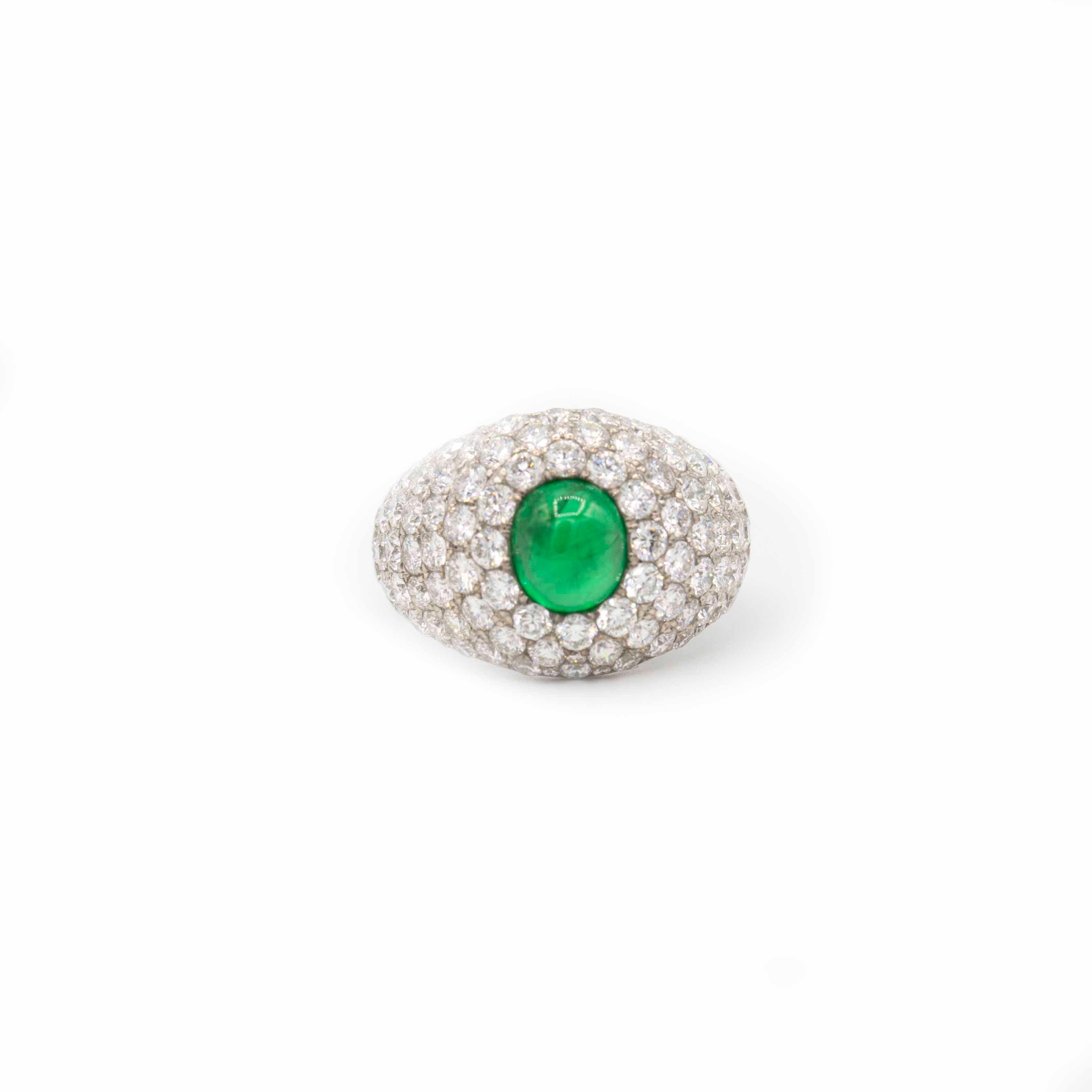 Cabochon Emerald Ring