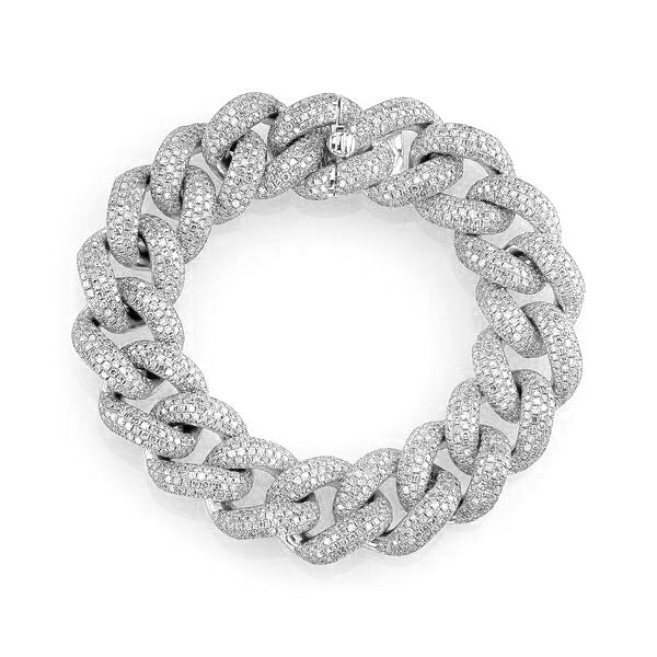Twisted Cuban|5a Cubic Zirconia Iced Out Cuban Bracelet - Women's Fashion  Link Chain