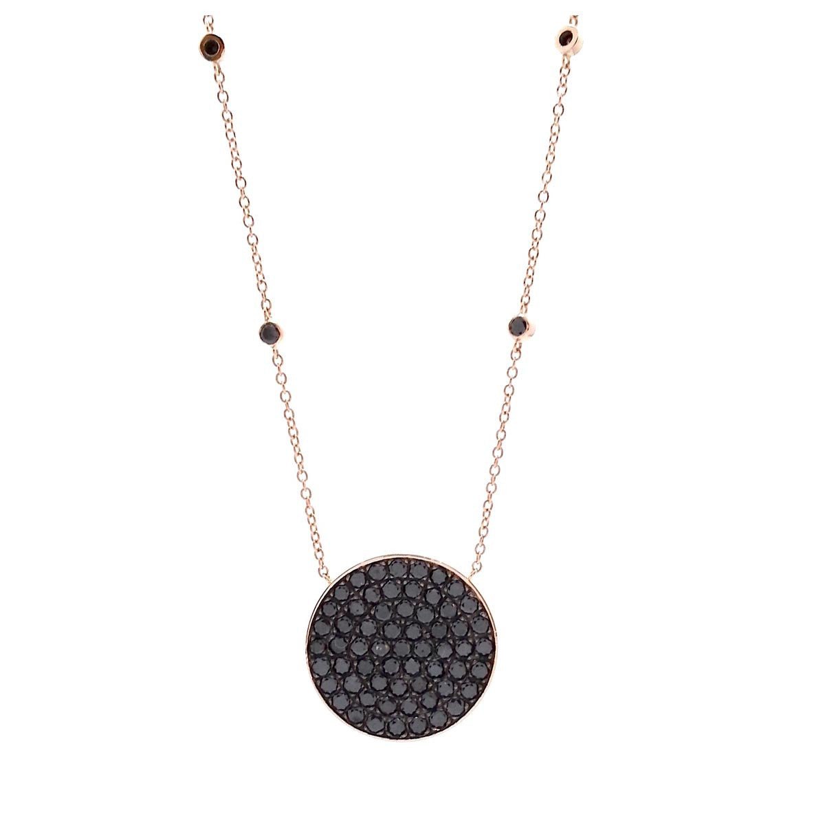 Black Drop Diamond Pendant