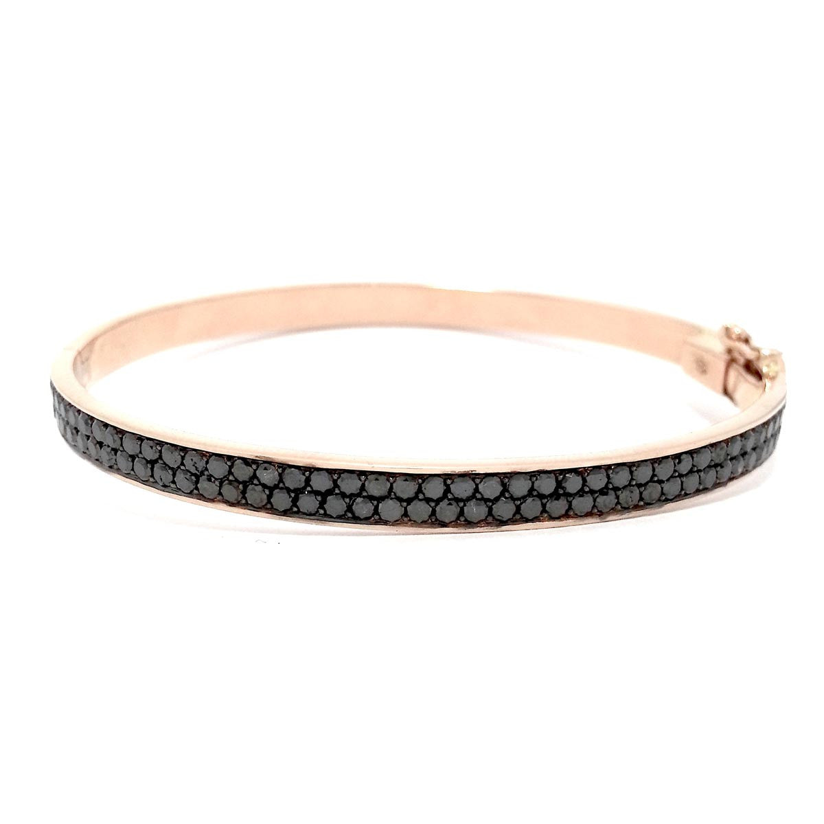 Two Row Black Diamond Bracelet