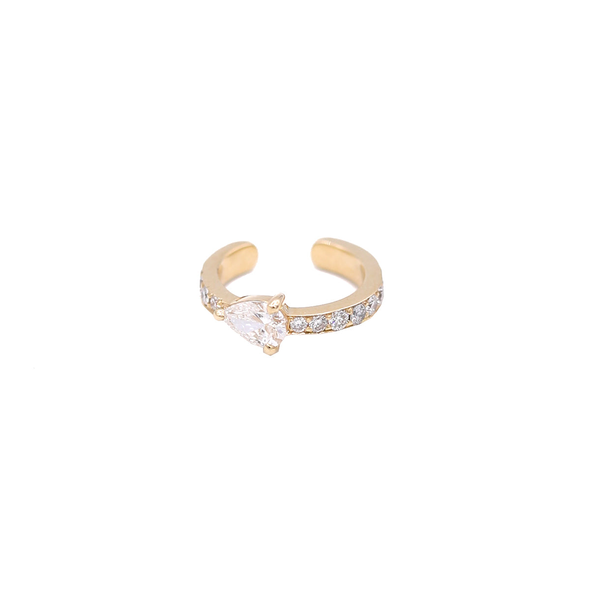 Diamond Pear Earcuff