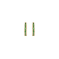 Single Row Emerald Mini Hoops