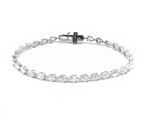 Diamond Pear Tennis Bracelet