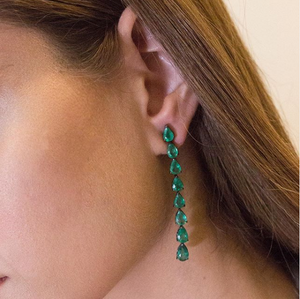 Rock Emerald Earring