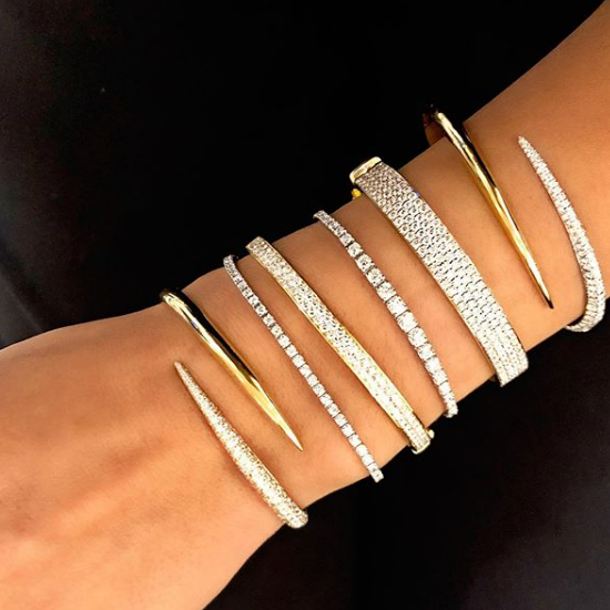 Two Row Revolve Diamond Bracelet