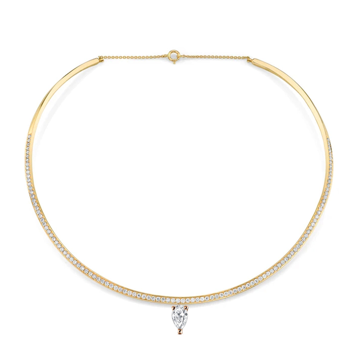 Pear White Diamond Reviere