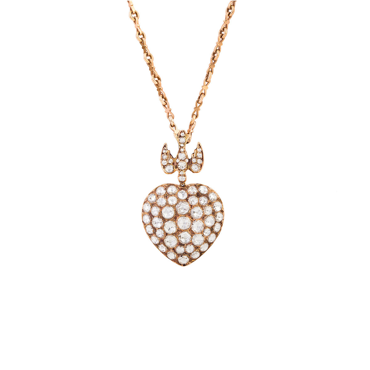 Heart of Gold Long Chain Pendant
