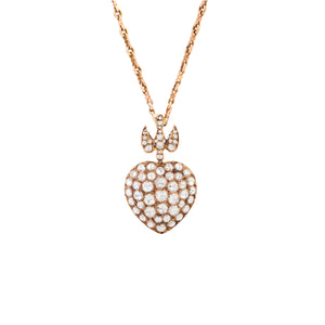 Heart of Gold Long Chain Pendant