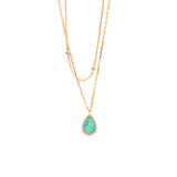 Opal and Diamond Chain Necklace